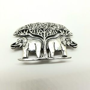 Salisbury Pewter Trunk Up Elephant Brooch